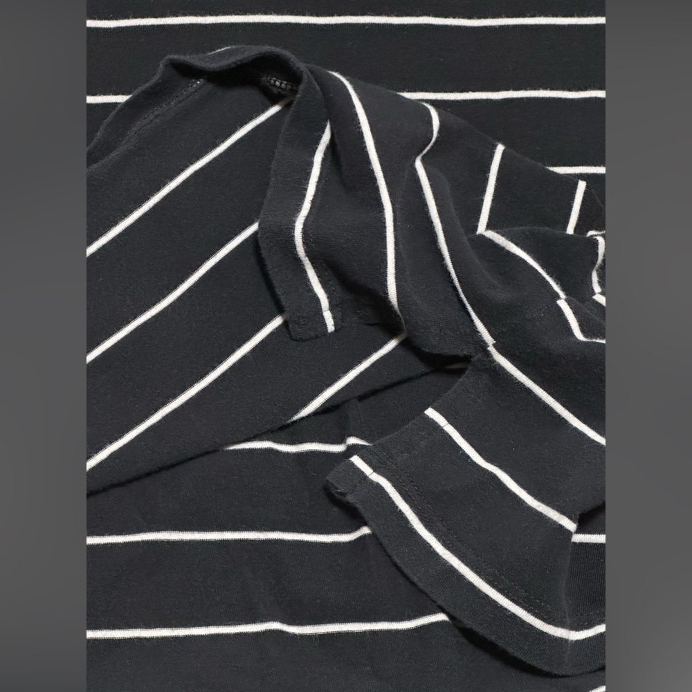 Ava & Viv Black White Stripes Cotton Spandex Casual Short Sleeves Women’s 3X - Picture 6 of 9